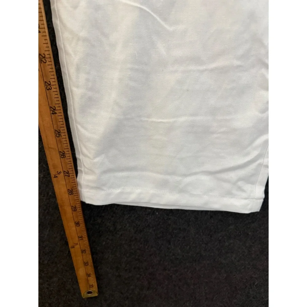 Men's White Linen Blend Drawstring Pants Resort Cruise Party Vaca Preppy Church
